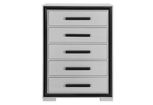 Load image into Gallery viewer, 48" Wood Five Drawer Dresser - Gray And Black
