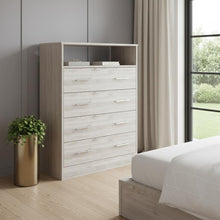 Load image into Gallery viewer, 4 Drawer Dresser - Light Gray
