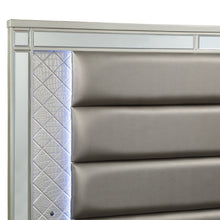 Load image into Gallery viewer, Modern Panel Bed Wit Tufted Design And Integrated LED Lighting
