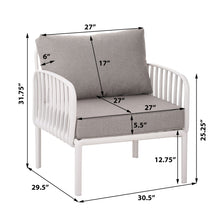 Load image into Gallery viewer, Outdoor Patio Club Chair, Waterproof Thick Cushion Deep Seating
