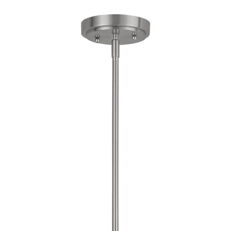 3 Light Metal Dimmable Chandelier With Shades - Nickel / White