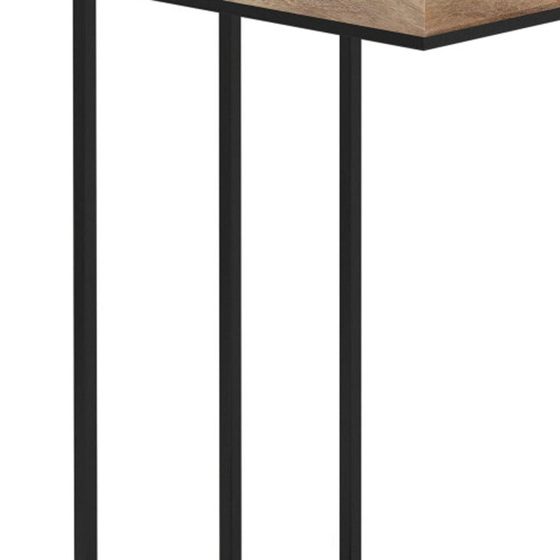 24" Metal End Table - Natural