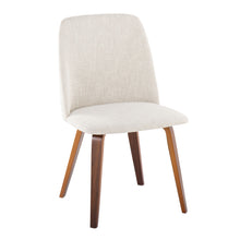 Load image into Gallery viewer, Folia Toriano - 5 Piece Mid-Century Modern Dining Set - Walnut / Beige

