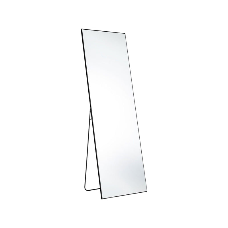63" Metal Freestanding And Wall Mount Framed Full Length Mirror - Black