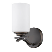 Load image into Gallery viewer, One Light Bronze And Glass Wall Sconce - Bronze
