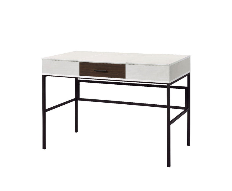 42" Writing Desk - White And Black