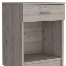 Load image into Gallery viewer, 22" One Drawer Faux Wood Nightstand - Gray
