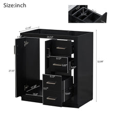 Load image into Gallery viewer, Bathroom Vanity With Sink, Storage Cabinet, Freestanding Set With 3 Drawers &amp; Soft Closing Doors
