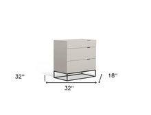Load image into Gallery viewer, Manufactured Wood Three Drawer Chest - Gray
