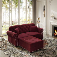 Load image into Gallery viewer, Upholstered Sofa Set With Nailhead Trim And Rolled Armrests, Includes Pillows
