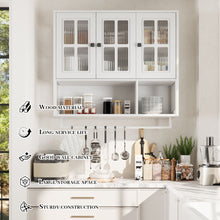Load image into Gallery viewer, 3 Door Wall Cabinet With Glass Door And Towel Bar

