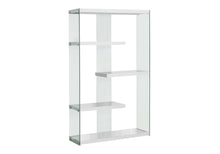 Load image into Gallery viewer, Four Tier Etagere Bookcase - White / Clear
