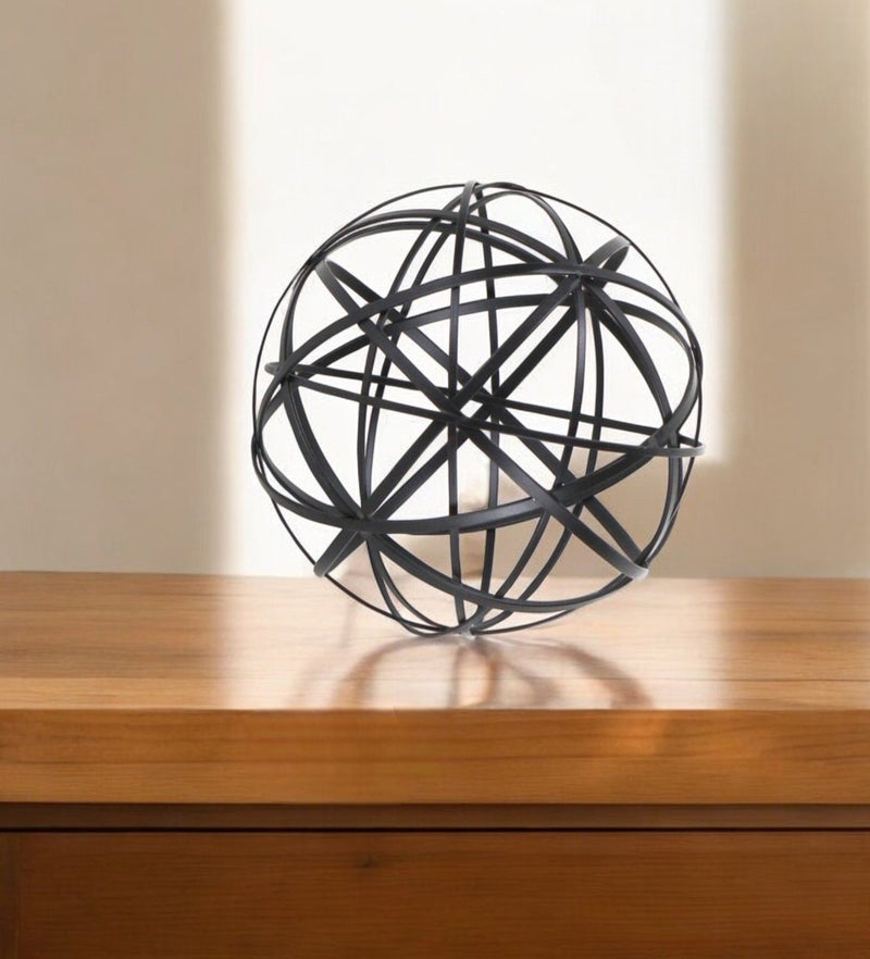 Murano Hand Painted Tabletop Sculpture - Black