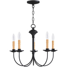 Load image into Gallery viewer, Five Light Dimmable Chandelier With Shades - Black
