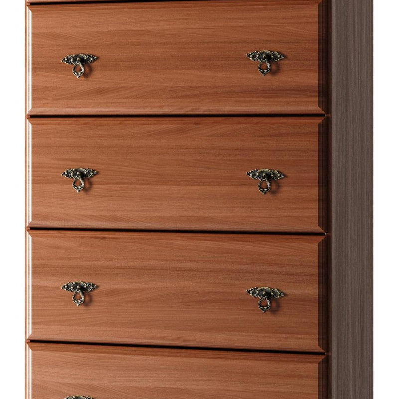 Solid Wood Five Drawer Dresser (760736) - Coffee