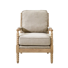 Load image into Gallery viewer, Arm Chair With Open Back Spindle Design, Padded Armrests

