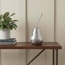 Load image into Gallery viewer, Delicious Hammered Finish Pear Statue - Nickel
