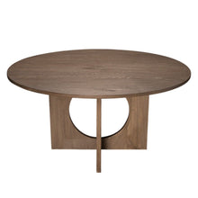 Load image into Gallery viewer, 60" Wood Pedestal Base Round Top Dining Table - Brown
