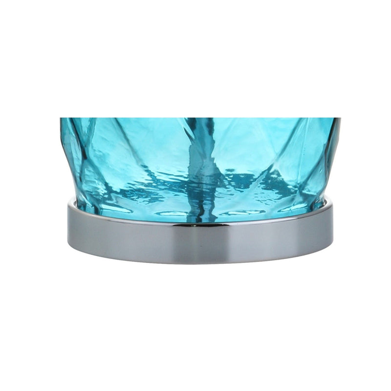 27" Table Lamp With Drum Shade - Blue