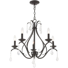 Load image into Gallery viewer, 23" Five-Light Dimmable Chandelier With Shades - Bronze

