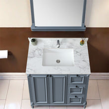 Load image into Gallery viewer, Elegant Bathroom Vanity Top With Rectangular Ceramic Sink And Backsplash
