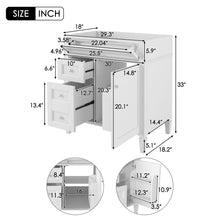Load image into Gallery viewer, Bathroom Vanity With 2 Drawers And Tip-Out Drawer, Storage Cabinet

