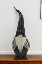 Load image into Gallery viewer, Fabric Standing Gnome - Gray / White
