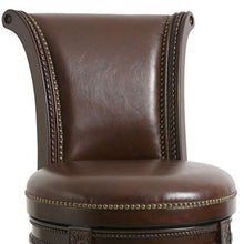 Load image into Gallery viewer, Solid Wood Swivel Bar Height Bar Chair - Walnut And Dark Brown
