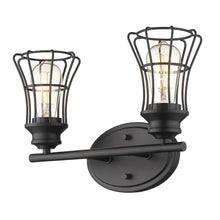 Load image into Gallery viewer, Two Light Cage Wall Sconce - Matte Black
