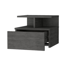Load image into Gallery viewer, 12" Wood One Drawer Floating Nightstand - Gray
