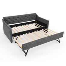 Load image into Gallery viewer, Daybed With Pop Up Trundle And USB Charging Armrest
