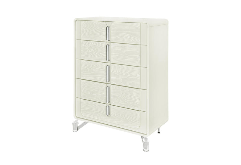 Wood Five Drawer Dresser (766588) - Beige
