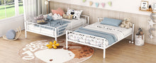 Load image into Gallery viewer, Full Over Full Metal Bunk Bed, White
