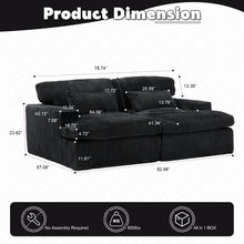 Load image into Gallery viewer, Double Chaise Lounge Chair, Oversized Upholstered Sleeper Cloud Couch
