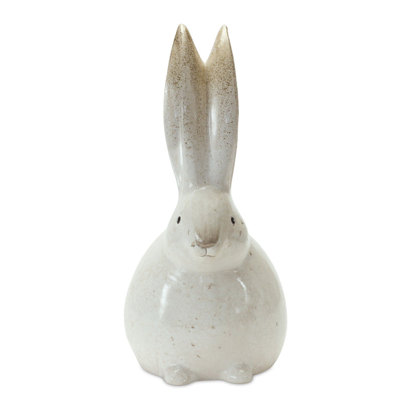 Bunny Rabbit Figurines (Set of 2) - White / Brown