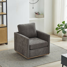 Load image into Gallery viewer, Modern Square Upholstered Swivel Accent Chair With Metal Base
