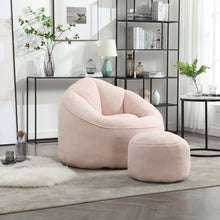 Load image into Gallery viewer, Bedding Bean Bag Sofa Chair High Pressure Foam With Footrest
