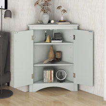 Load image into Gallery viewer, Triangle Bathroom Storage Cabinet With Adjustable Shelves, Freestanding Floor Cabinet For Home Kitchen
