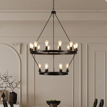 Load image into Gallery viewer, 53'' Chandelier Metal Ceiling Light - Black
