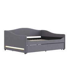 Load image into Gallery viewer, Upholstered Daybed With Light And Trundle
