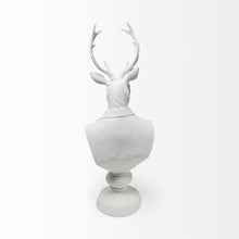 Load image into Gallery viewer, Poly Suited Deer Bust Tabletop Sculpture - White
