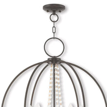 Load image into Gallery viewer, 28" Five Light Dimmable Chandelier With Shades - Bronze
