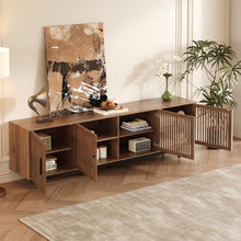 Load image into Gallery viewer, TV Stand For TVs, Entertainment Center With Closed Storage &amp; Cable Management, Soft Closing Hinges - Walnut
