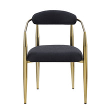 Load image into Gallery viewer, Dining Chairs (Set of 2), Mid-Century Modern Dining Chairs, Kitchen Dining Room Chairs, Round Boucle Backrest Sherpa Dining Chair With Metal Legs
