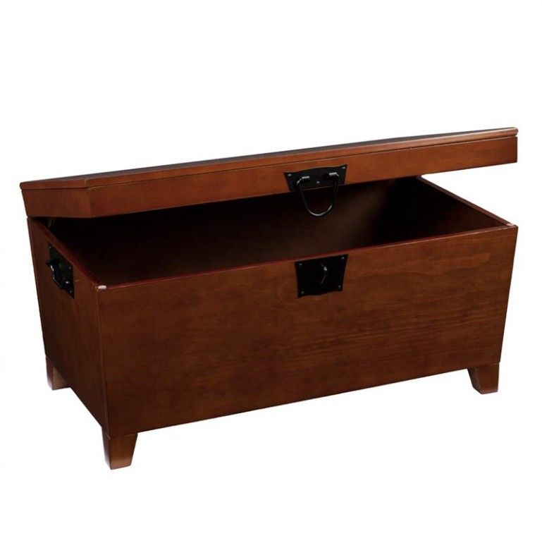 39" Manufactured Wood And Metal Rectangular Coffee Table - Brown