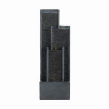 Load image into Gallery viewer, Outdoor Water Fountain With Cascading Waterfall And LED Lighting - Black
