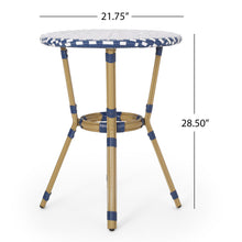 Load image into Gallery viewer, French Bistro Table Outdoor Elegance - White / Blue
