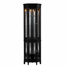 Load image into Gallery viewer, Elegant Lighted Curio Cabinet - Black
