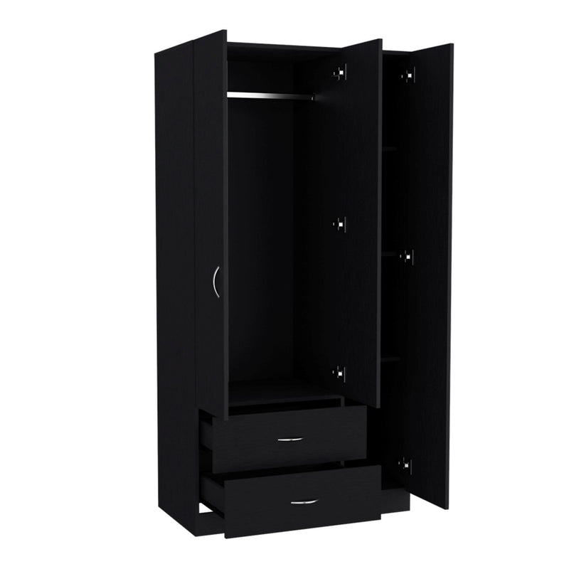 Wood Corner Accent Chest (732191) - Black