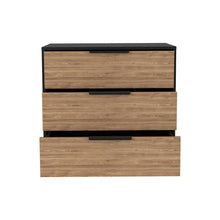 Load image into Gallery viewer, Three Drawer Dresser - Natural And Black
